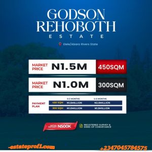 Land for Sale Godson Rehoboth Estate