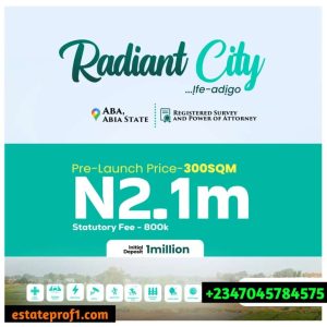 Land for sale Radiant City